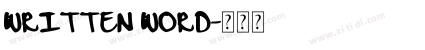 WRITTEN WORD字体转换